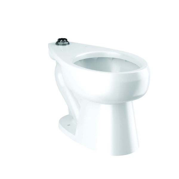 SloanTec Toilet Bowl, Floor Mount, 10 or 12 in Rough, Elongated, Flushometer, White