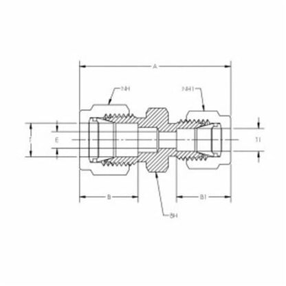 Union, 1/2 x 3/8 in, Tube, 316/316L Stainless Steel