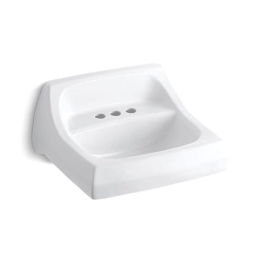 Kingston™ Wall Mount Lavatory Sink, ADA, 21-1/4 x 18-1/4 x 7-1/4 in, Vitreous China, White