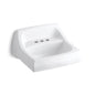 Kingston™ Wall Mount Lavatory Sink, ADA, 21-1/4 x 18-1/4 x 7-1/4 in, Vitreous China, White