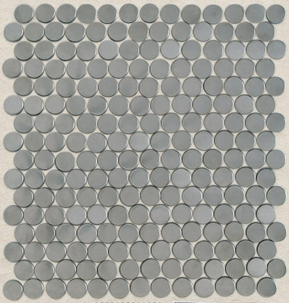 Metallica Brushed Stainless Steel Penny Rounds 1X1 Satin