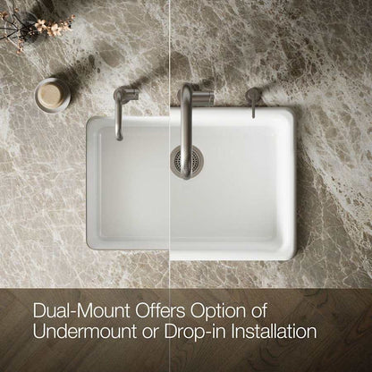 Iron/Tones 27" Undermount Single Basin Enameled Cast Iron Kitchen Sink