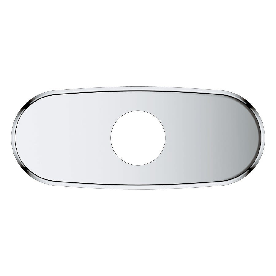 Escutcheon, 6 in L, Metal, Polished Chrome