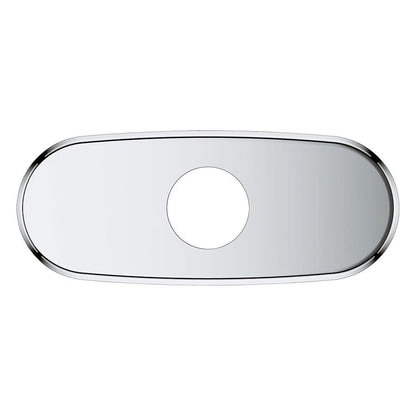Escutcheon, 6 in L, Metal, Polished Chrome