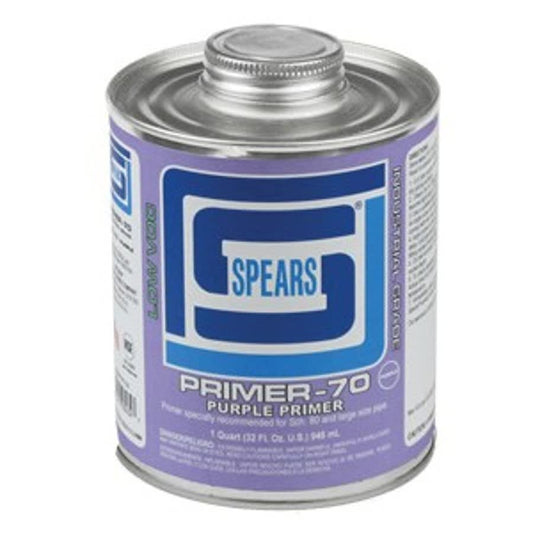 P-70 Industrial Strength Primer, 1/4 pt, Purple, For PVC, CPVC