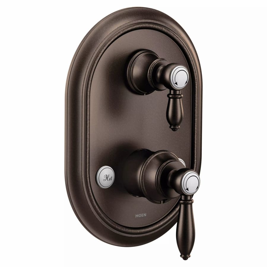 Weymouth 2 Function Pressure Balanced Valve Trim Only with Double Lever Handle, Integrated Diverter - Less Rough In