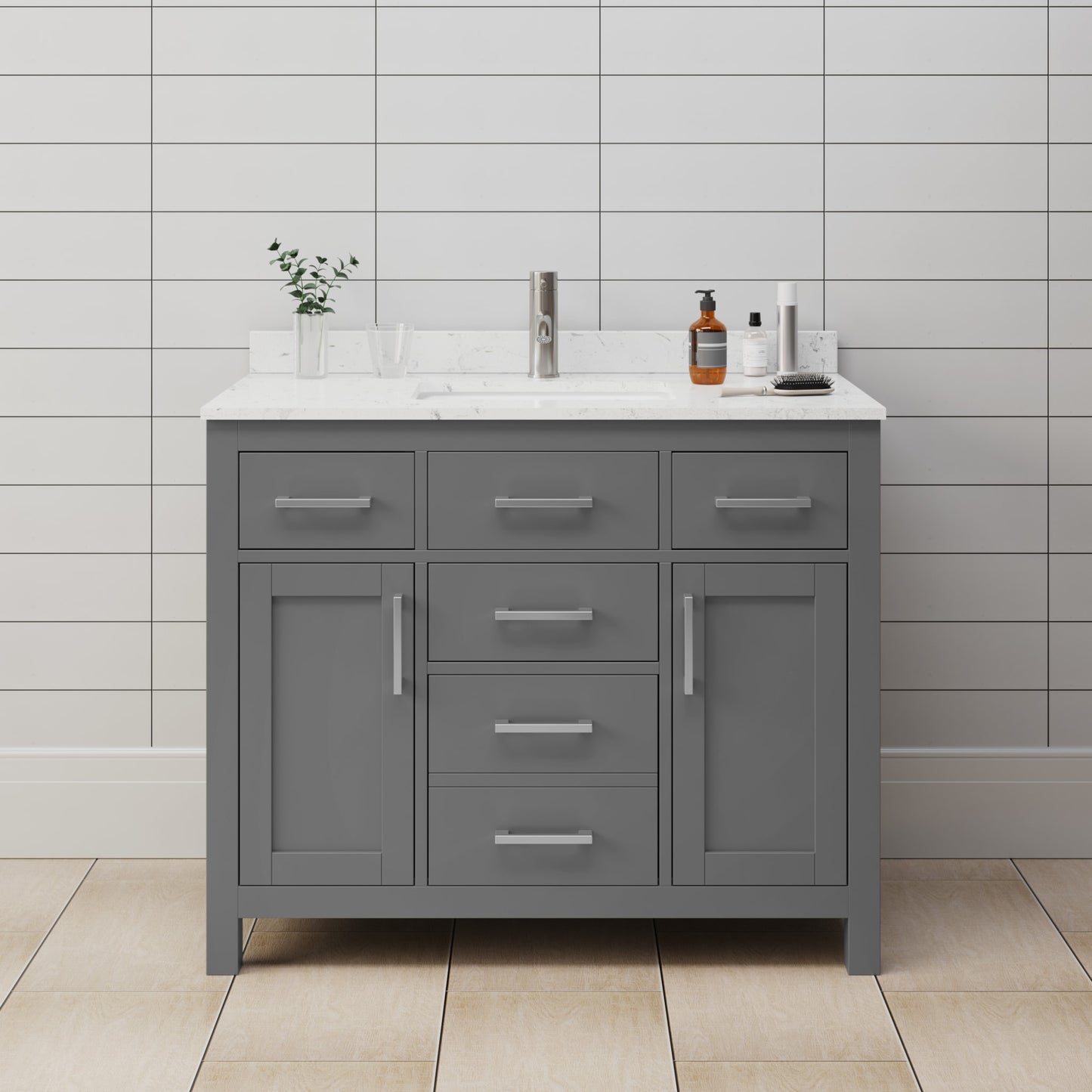 Beckett Single Bathroom Vanity - 42W x 35H x 22D