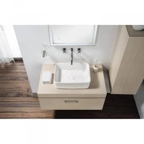Fauceture Vessel Mount Lavatory Sink, 18-7/8 x 14-9/16 x 5-1/8 in, Vitreous China, White