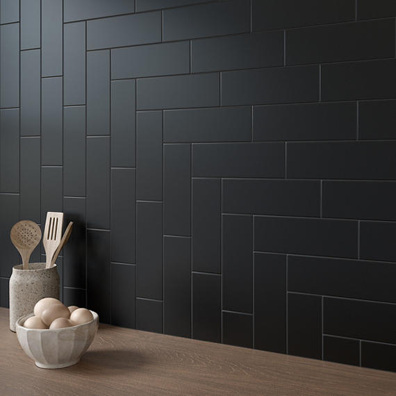 Color Wheel Classic Matte Black Rectangle 3X6 Matte