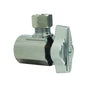 Quarter Turn Angle Stop, 1/2 x 3/8 in, FNPT x Comp, Chrome