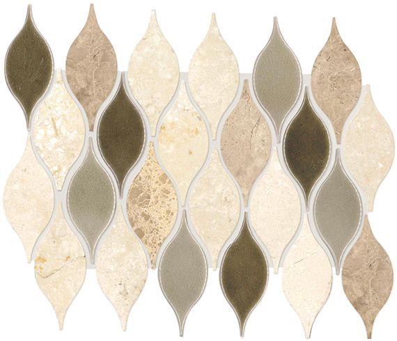 Decorative Accents Lumia Leaf Beige Leaf 2X3 Polished