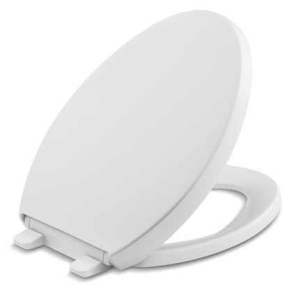 Reveal Elongated Closed-Front Toilet Seat with Grip Tight Bumpers, Quiet-Close Seat, and Quick-Attach Hinges