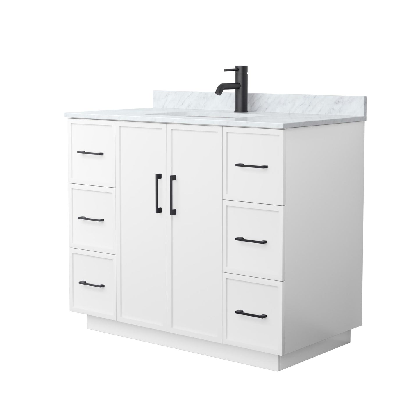 Elan Single Bathroom Vanity with Toe Kick - 42W x 35H x 22D