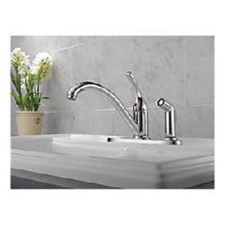 Classic Kitchen Faucet, Deck Mount, ADA, 1 Lever Handle, 3-Hole, Chrome