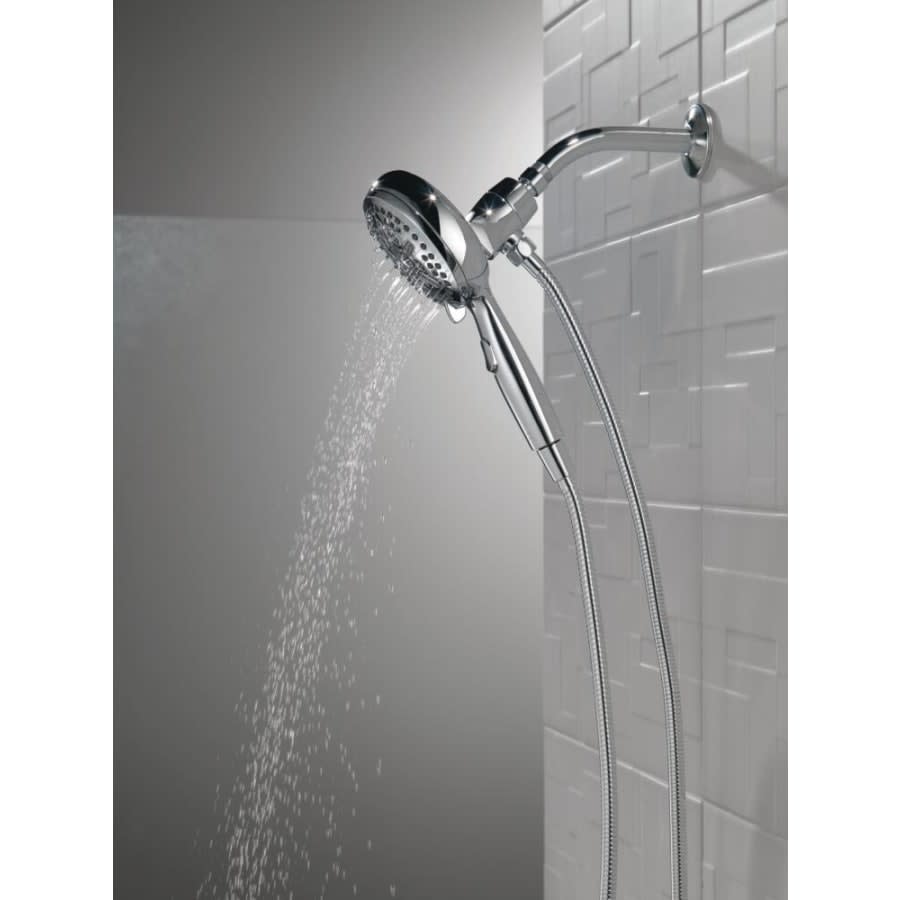 Universal Showering 1.75 GPM Multi Function Hand Shower Package with SureDock Integrated Shower Arm holder - Limited Lifetime Warranty