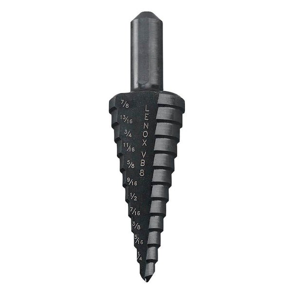 Vari-Bit® Step Drill, 3/16 to 7/8 in, Max Hole Diameter, 12 Steps