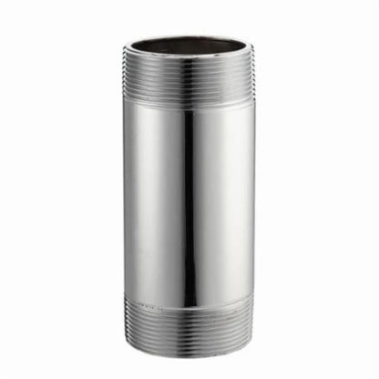 Nipple, 1/2 in, 6 in L, MNPT, Chrome Plated Brass