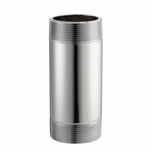 Nipple, 1/2 in, 6 in L, MNPT, Chrome Plated Brass