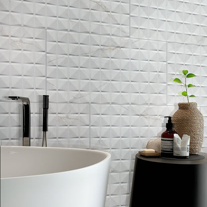 Dymo Calacatta Chex White Glossy