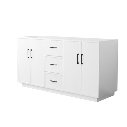 Elan Double Bathroom Vanity with Toe Kick - 65W x 34.25H x 21.5D