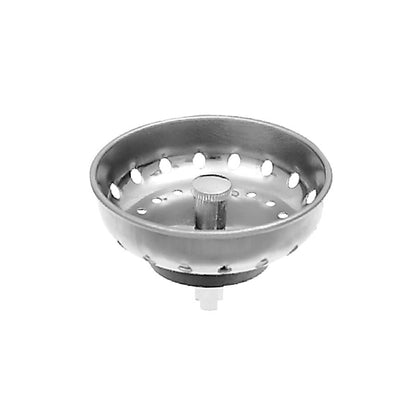 Strainer With Fixed Post, Stainless Steel, Polished Chrome