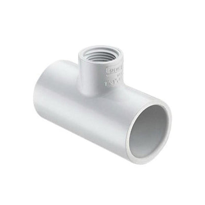 Tee, 2 x 3/4 in, Socket x FNPT, SCH 40/STD, PVC