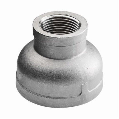 Reducer Coupling, 3/4 x 1/2 in, FNPT, 304/304L Stainless Steel, 150 lb