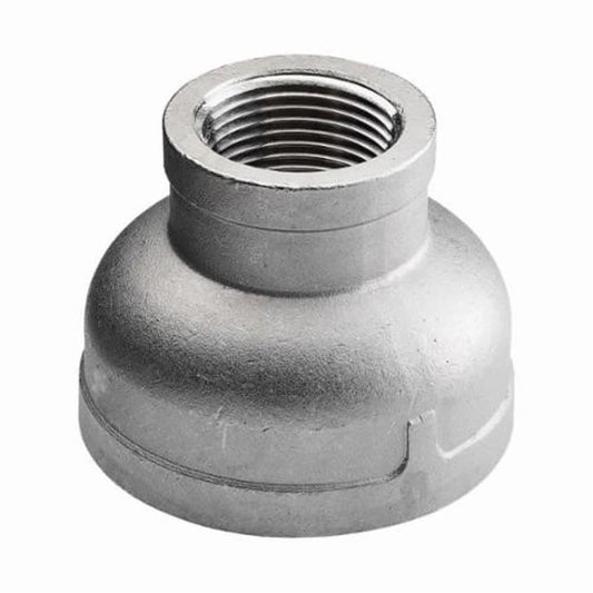 Reducer Coupling, 1 x 3/4 in, FNPT, 304/304L Stainless Steel, 150 lb