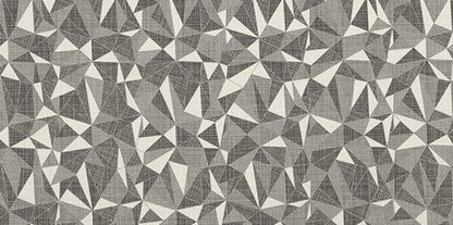 Fabric Art White Ash Prism Rectangle, Modern Kaleidoscope 12X24 Matte