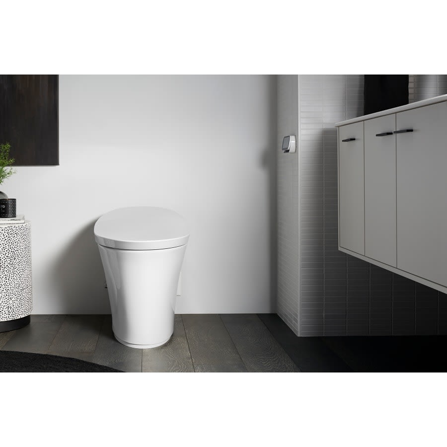 Veil Dual Flush One Piece Elongated Chair Height Intelligent Toilet - Seat Included with Quiet Close Lid