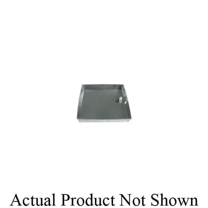Drain Pan, Square, 30 in Dia, Side Connection, Steel