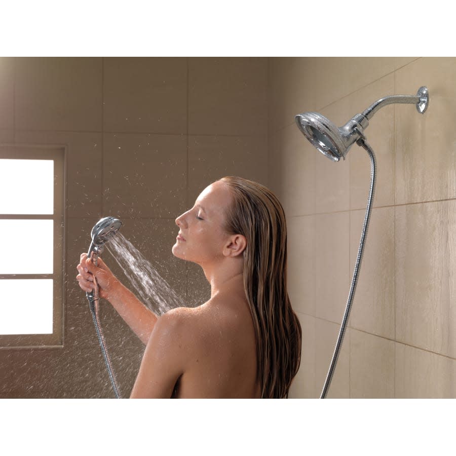 Universal Showering 2.5 GPM Multi Function 2-in1 In2ition Shower Head and Hand Shower with Magnetic Docking and H2Okinetic Technology