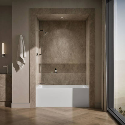 Underscore 60" X 30" Alcove Soaking Bathtub with Integral Apron, Integral Flange, and Left-Hand Drain