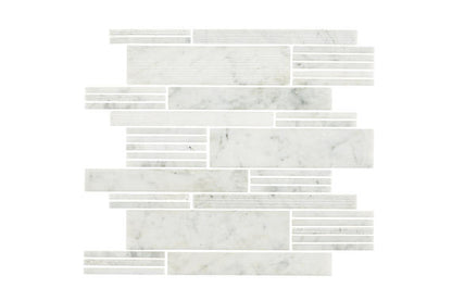 Marble Carrara White Oval, Straight Edge 1 1/2X3/4 Polished