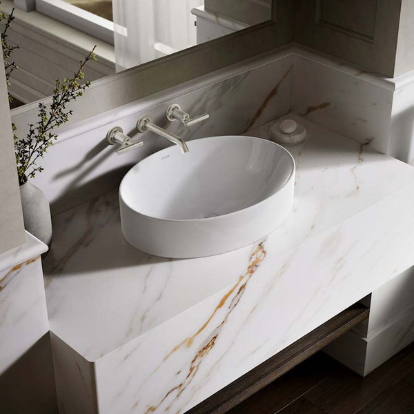 Vox 20" Vessel Vitreous China Bathroom Sink with Overflow