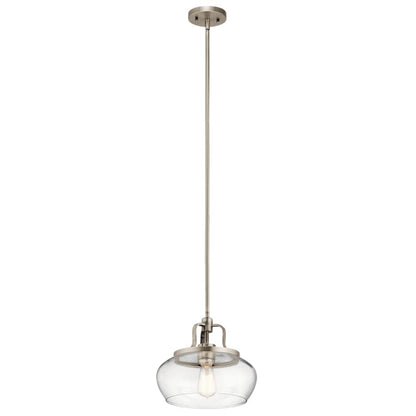 Davenport Convertible Single Light 12" Wide Pendant / Semi-Flush Ceiling Fixture