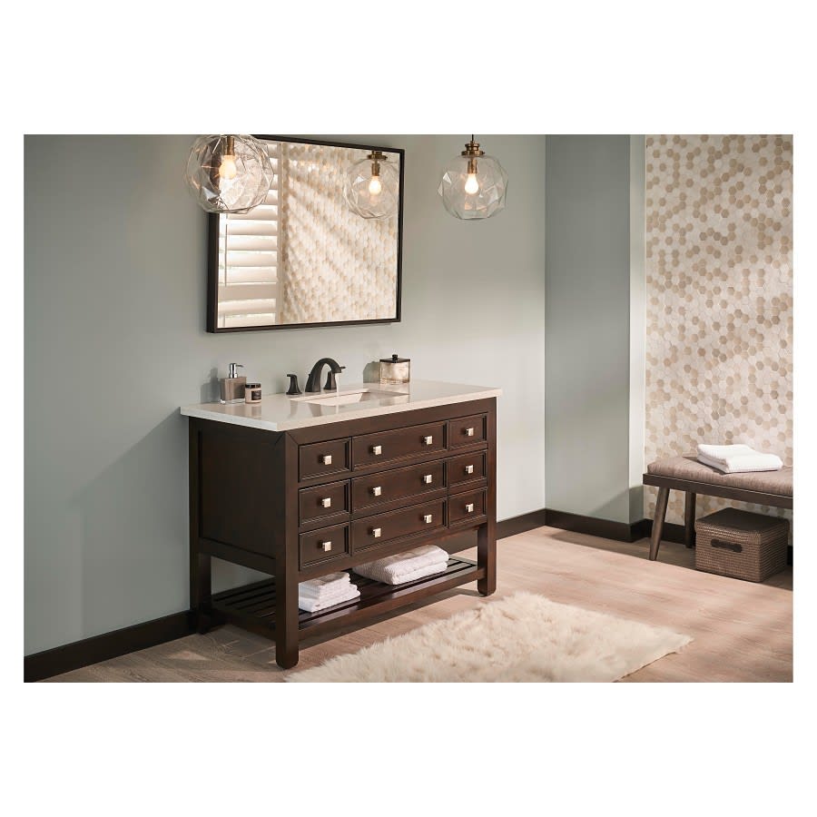 Vaughn® Widespread Lavatory Faucet, ADA, 2 Handle, 3-Hole, 1.2 gpm, Satin Black