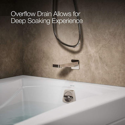 Mariposa Collection 60" Three Wall Alcove Soaking Bath Tub with Right Hand Drain, Apron, Tile Flange and Textured Bottom