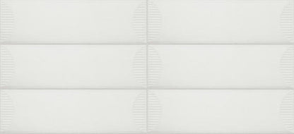 Stencil White Rectangle, Half Moon 4X12 Matte