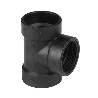 DWV Cleanout Tee, 3 in, Hub x FNPT, ABS