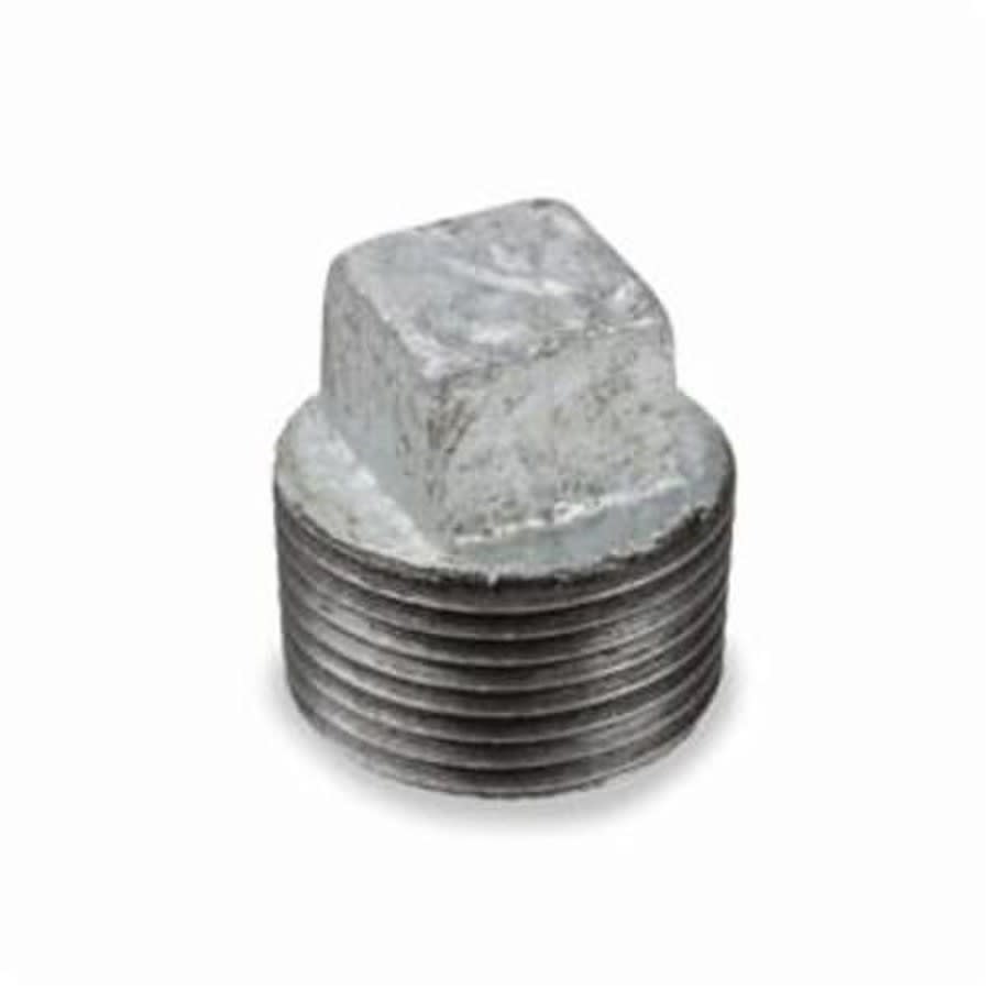 Square Head Plug, 3/4 in, MNPT, 150 lb, Malleable Iron, Galvanized