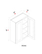 Wall Cabinet - 33"W x 42"H x 12"D