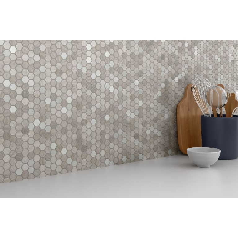 METRO GRAY 1" HEX MIX MO/1212