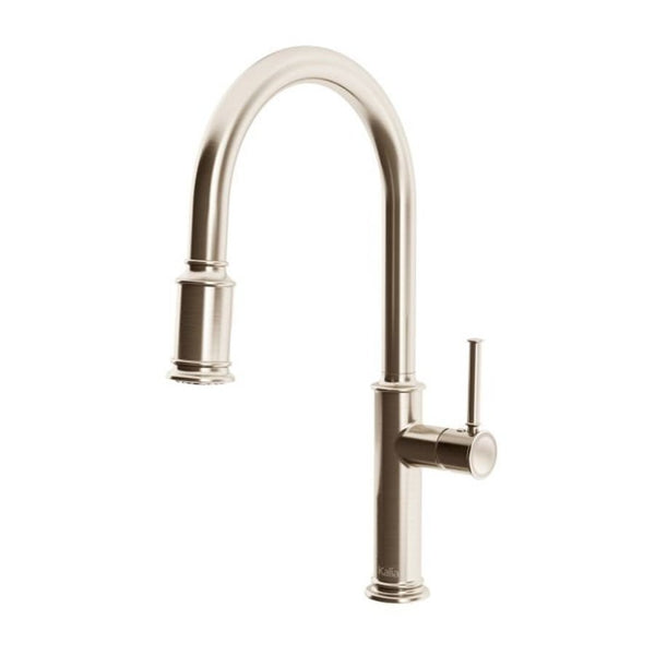 Kitchen Faucet, Deck Mount, ADA, 1 Lever Handle, 1-Hole, Stainless Steel