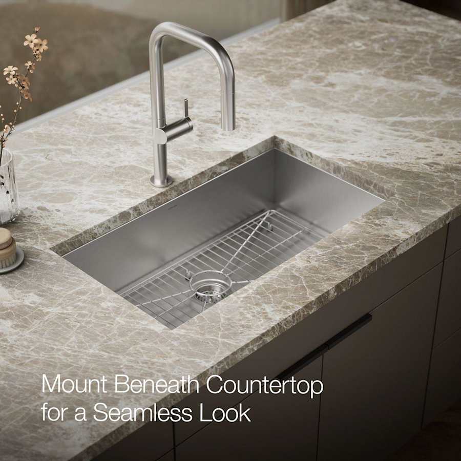Vault 33" Single Basin Top-Mount/Under-Mount 18-Gauge Stainless Steel Kitchen Sink with SilentShield
