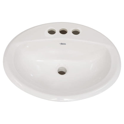 Aqualyn 20-3/8" Drop In Porcelain Bathroom Sink