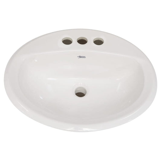 Aqualyn 20-3/8" Drop In Porcelain Bathroom Sink