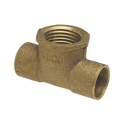 Tee, 1-1/2 in, C x C x FNPT, Copper