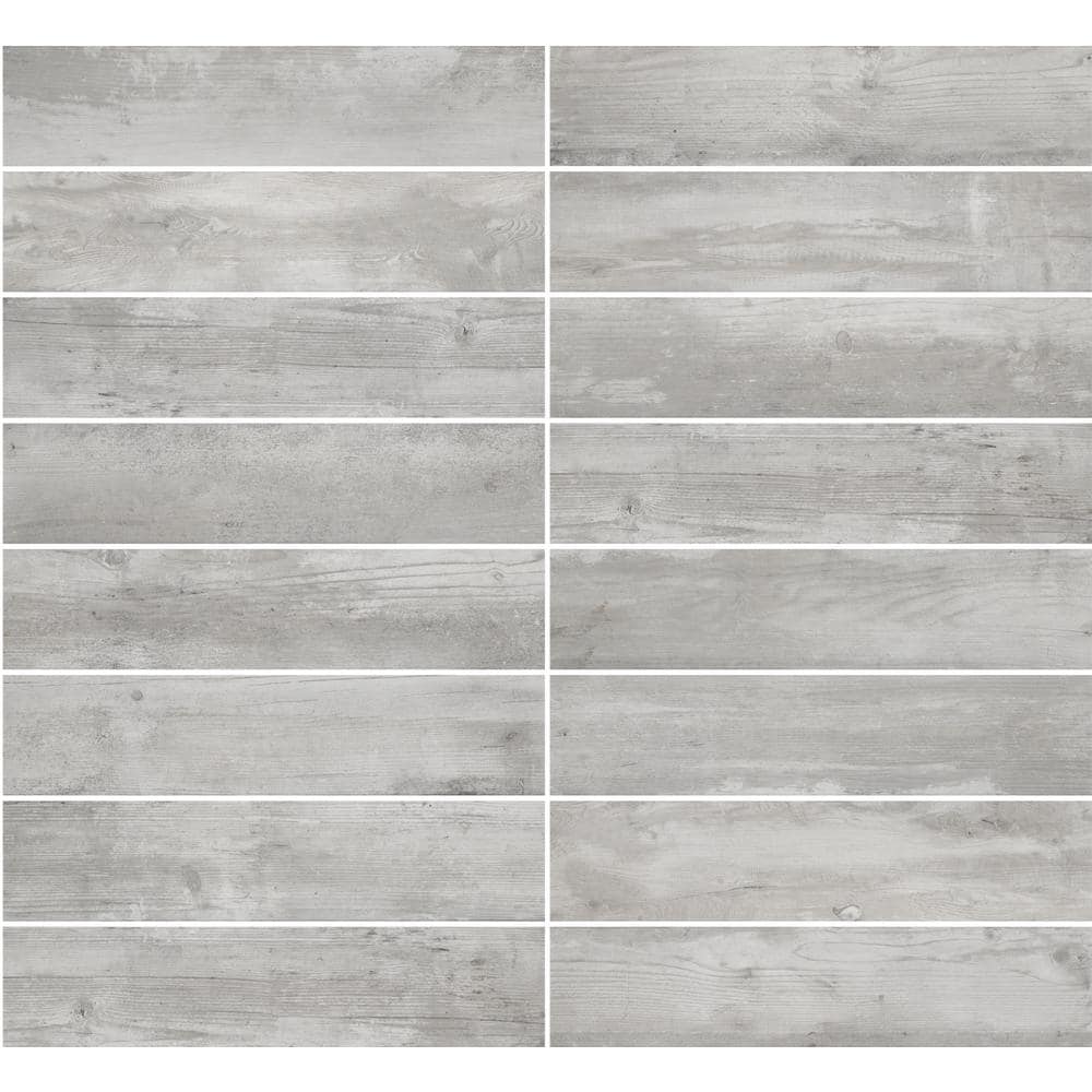 Alaskan Powder Light Gray 8 in. x 36 in. Matte Porcelain Floor and Wall Tile (13.6 sq. ft./Case)