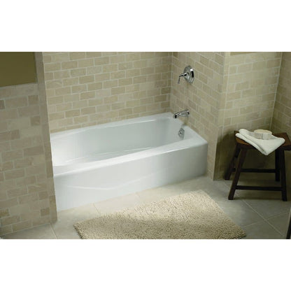 Villager Collection 60" Cast Iron Soaking Bathtub for Three Wall Alcove Installations with Right Hand Drain